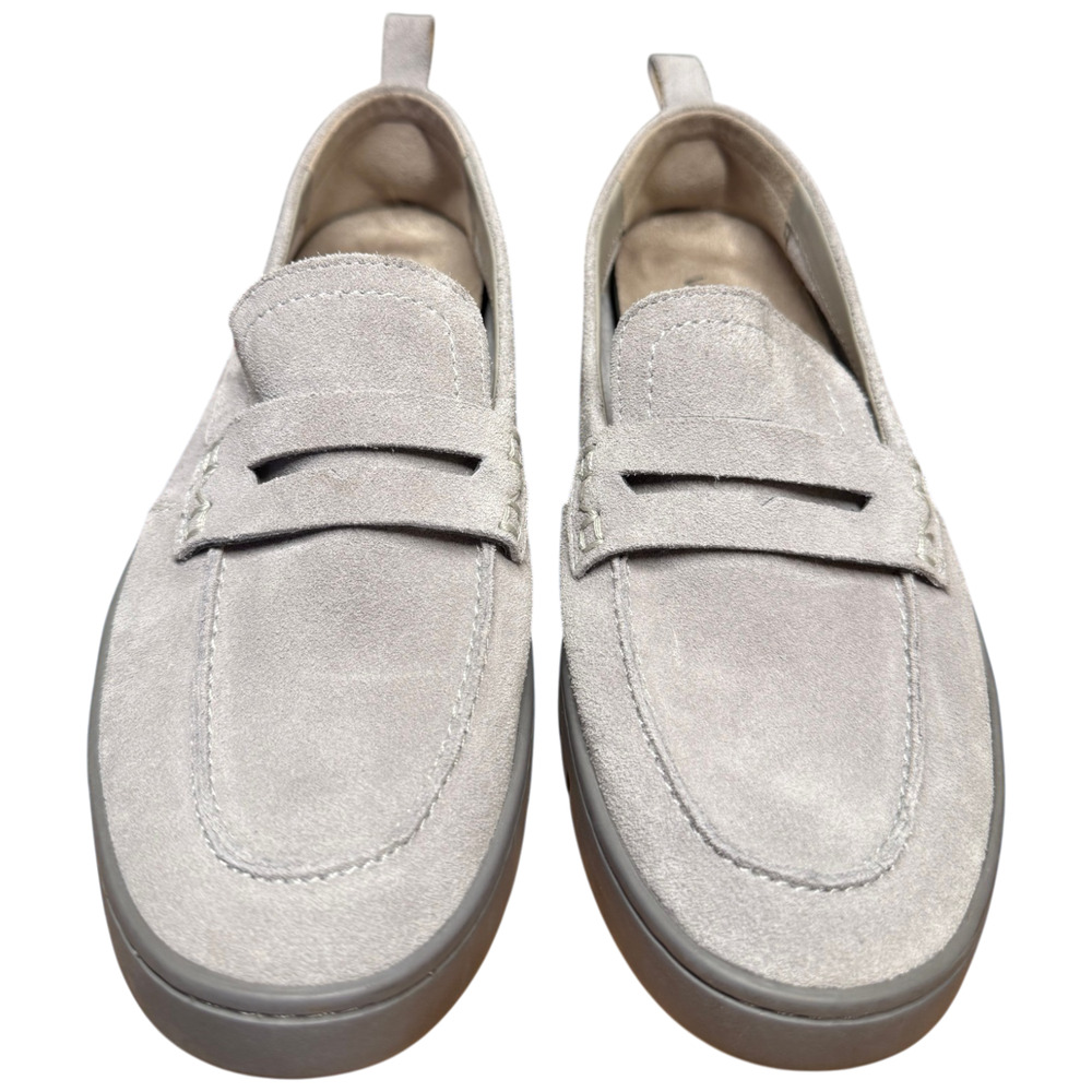 VIONIC Uptown Loafers Size 7.5 Grey Suede Lug Sole Slip On Orthotic Arch Support - Picture 3 of 14